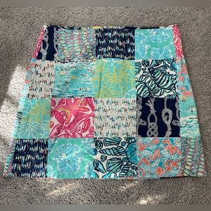 Vintage Lilly Pulitzer Marigold Sailor Patchwork Skort